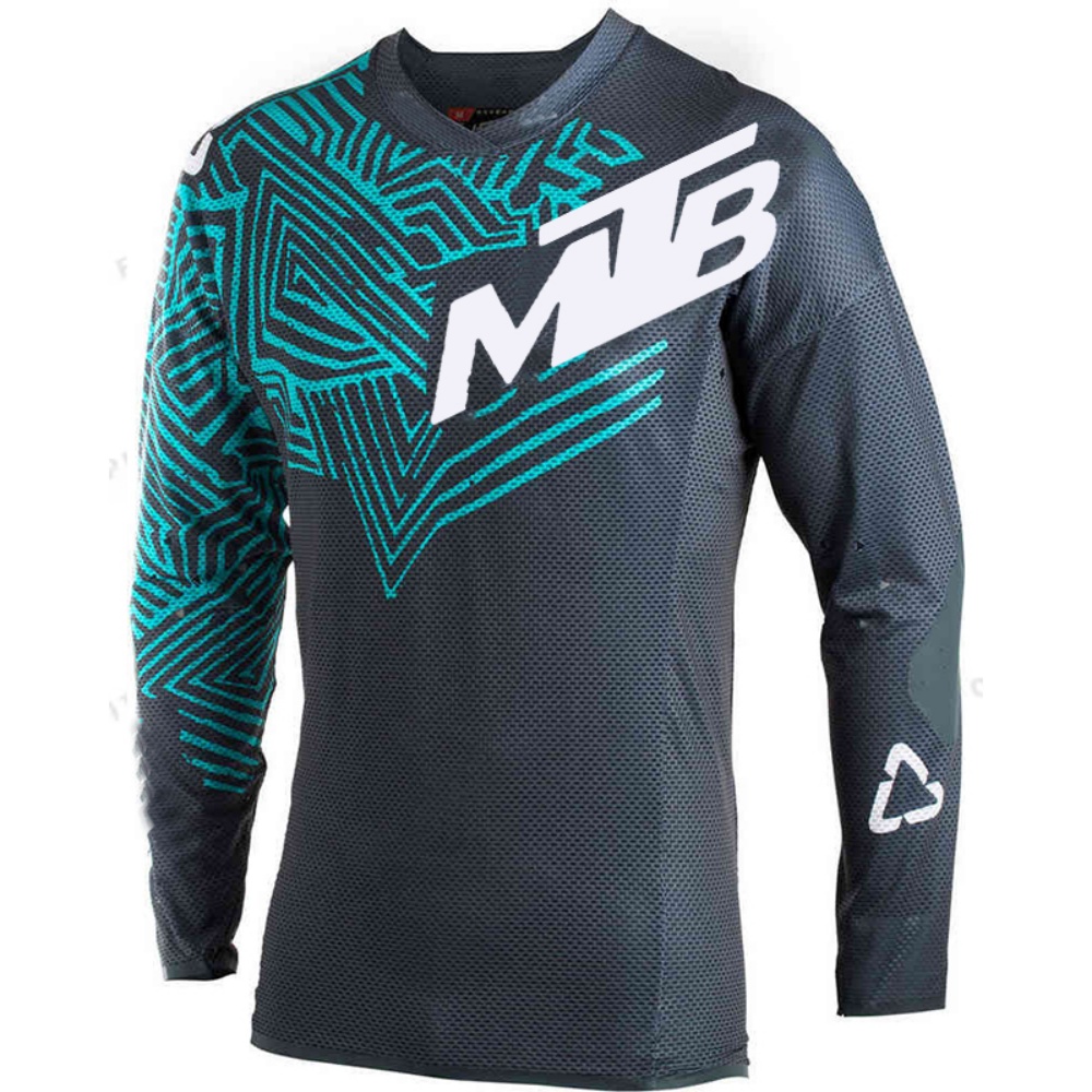 Cycling Gear Jersey - Outdoor Cycling Long-Sleeve Top MTB Print