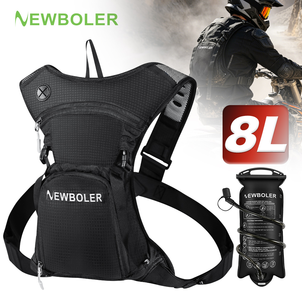Cycling Gear Pouch - NEWBOLER 8L Motorcycle Cycling Hydration Pack