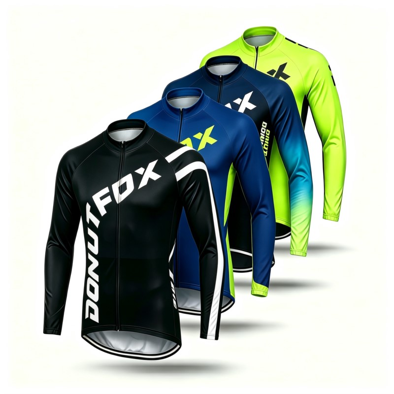 Cycling Gear Jersey - Men Long Sleeve MTB Jersey &