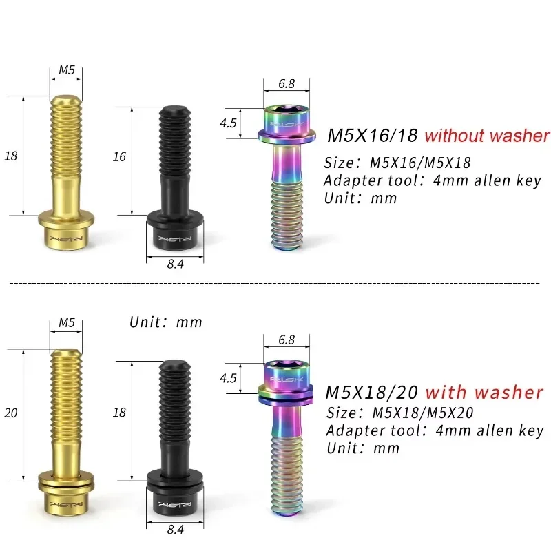 RISK Bicycle Screws Titanium M - đánh giá và giá Xc Mtb Gear