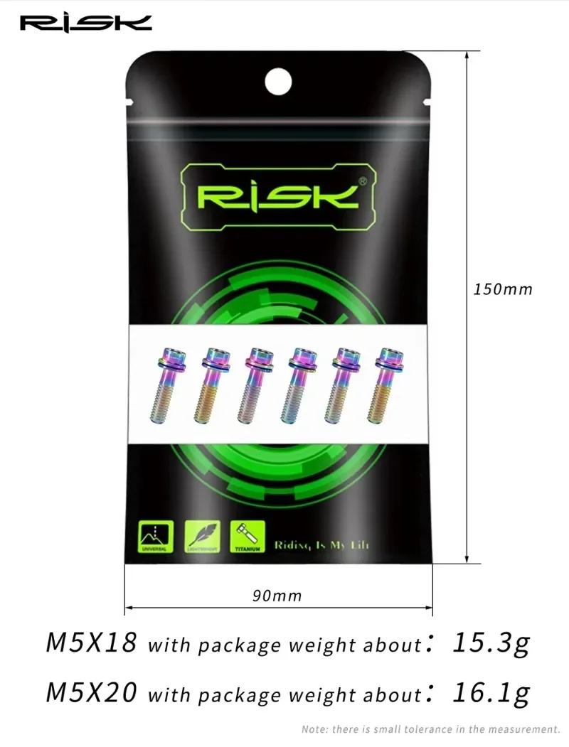 RISK Bicycle Screws Titanium M - đánh giá và giá Xc Mtb Gear
