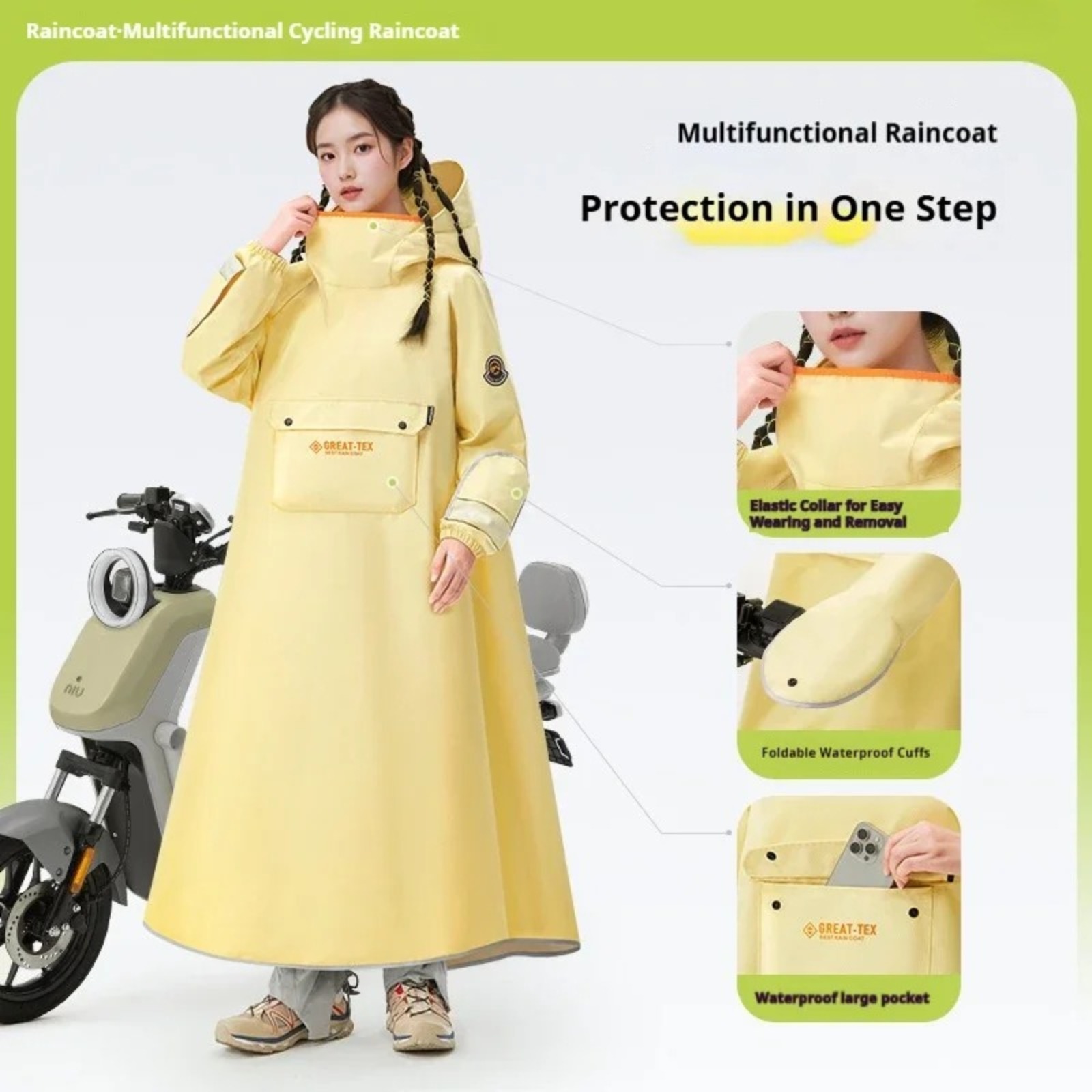 Waterproof Rain Poncho Cycling - đánh giá và giá Cycling Gear Rain