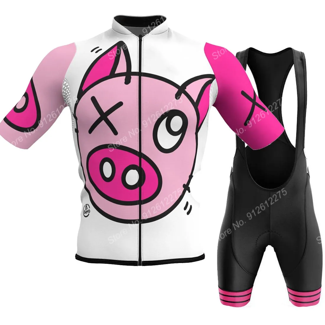 Set Cartoon Comic Pig 2023 Cyc - đánh giá và giá Cycling Gear Jersey