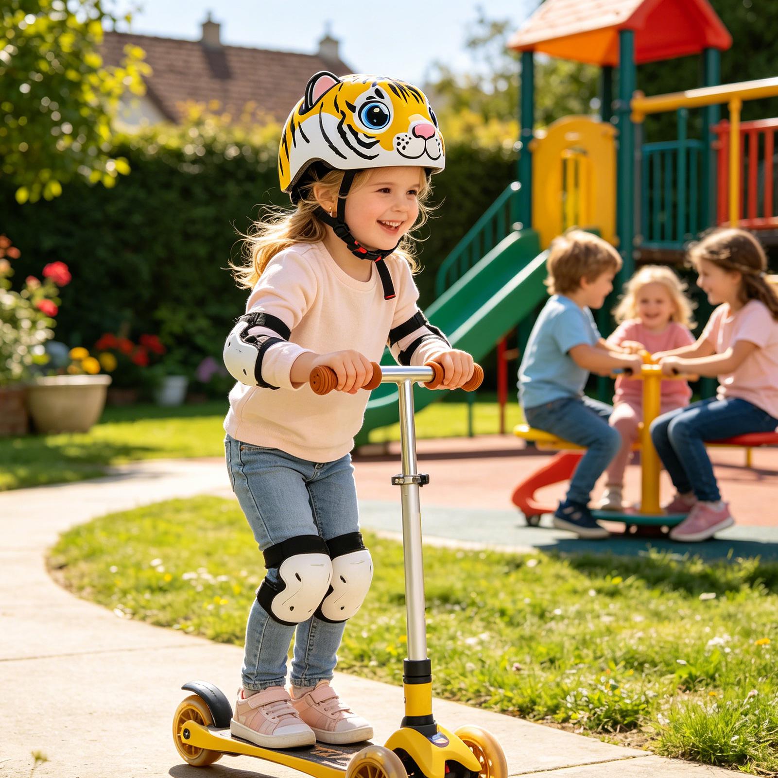 Kids Helmet Tiger Pattern Adju - đánh giá và giá Cycling Gear For Commuting