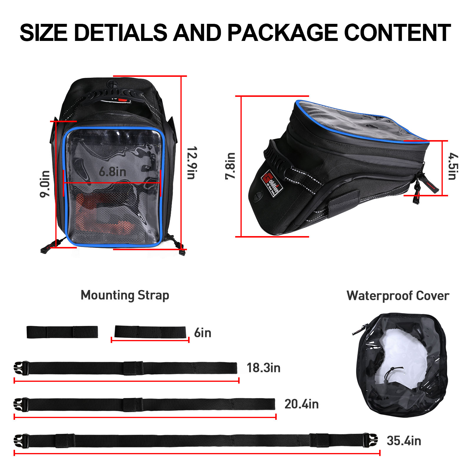 Large Capacity Expandable Moto - đánh giá và giá Cycling Gear Pouch