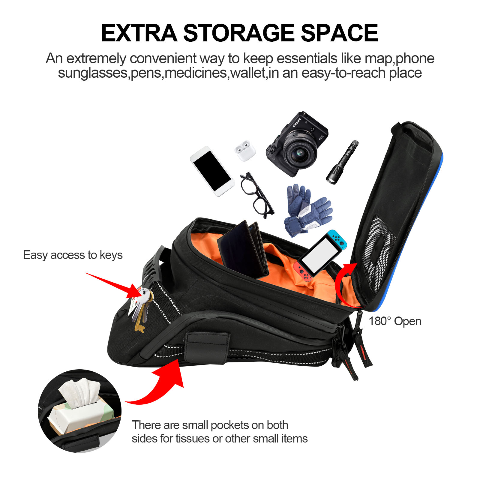 Large Capacity Expandable Moto - đánh giá và giá Cycling Gear Pouch