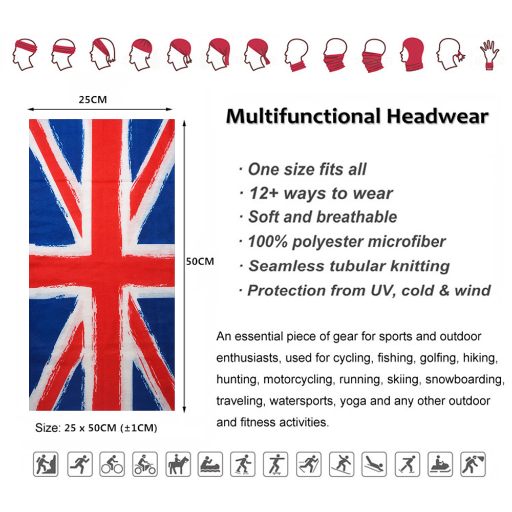 UK Union Flag Neck Tube Bandan - đánh giá và giá Cycling Gear Uk